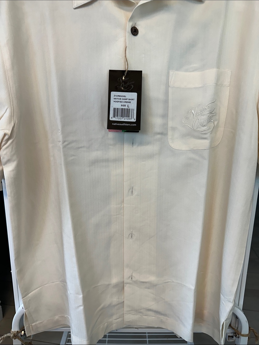 Native Cream Short-Sleeve Button Down Shirt